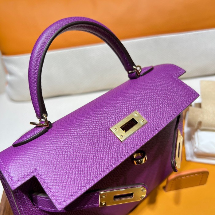 Handbags Hermes mini kelly size:19 cm