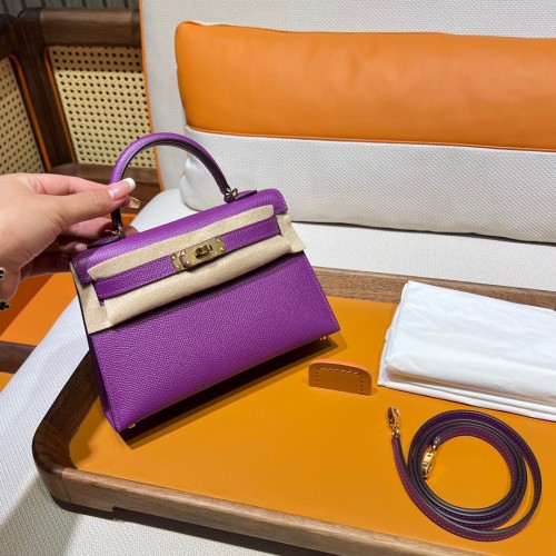 Handbags Hermes mini kelly size:19 cm