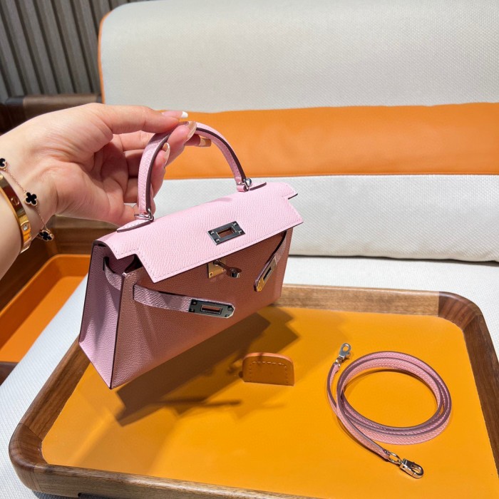 Handbags Hermes mini kelly size:19 cm