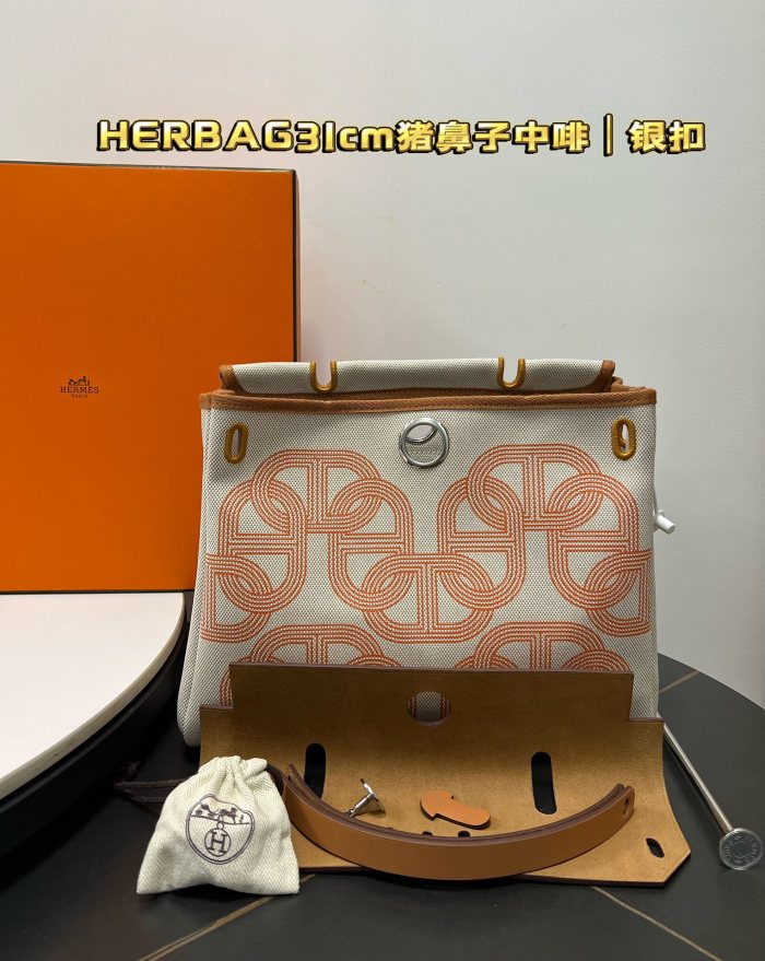 Handbags Hermes Herbag size:25/31/10 cm