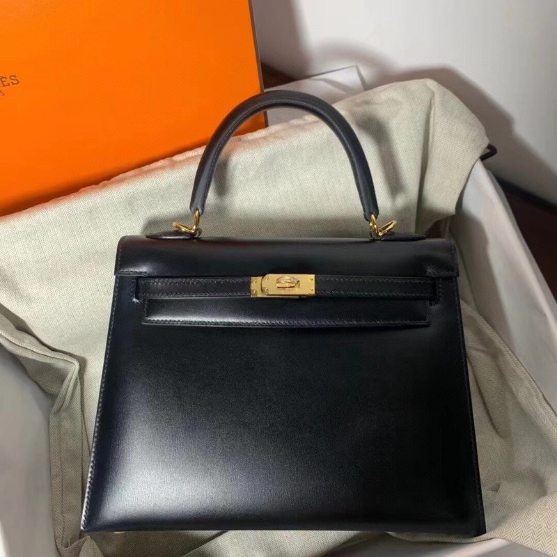 Handbags Hermes Kelly Box size:25 cm