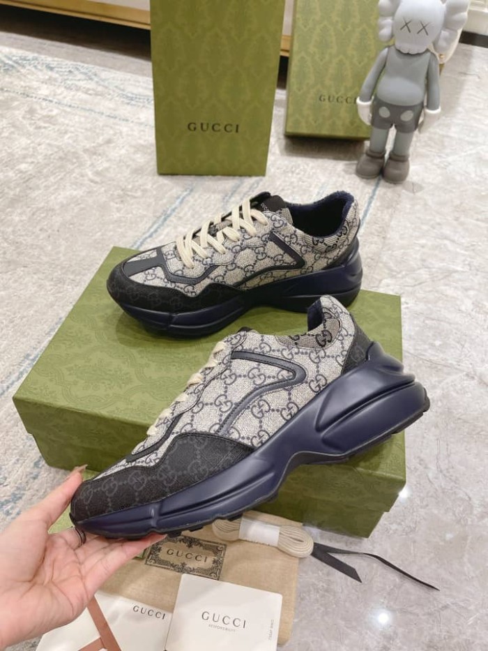 Gucci Rython GG Grey Navy