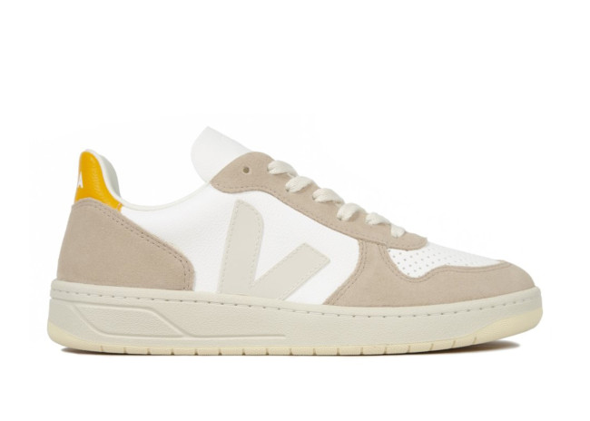 Veja V-10 Chromefree Leather White Sahara Ouro (Women's)