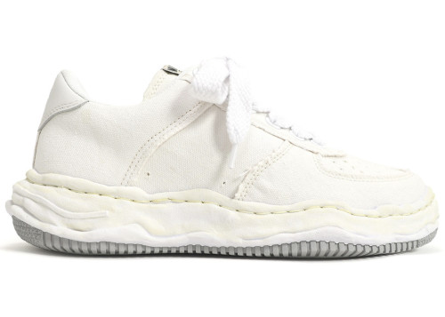 Maison Mihara Yasuhiro Wayne OG Sole Washed Canvas Low White