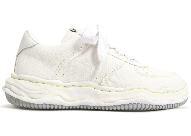 Maison Mihara Yasuhiro Wayne OG Sole Washed Canvas Low White