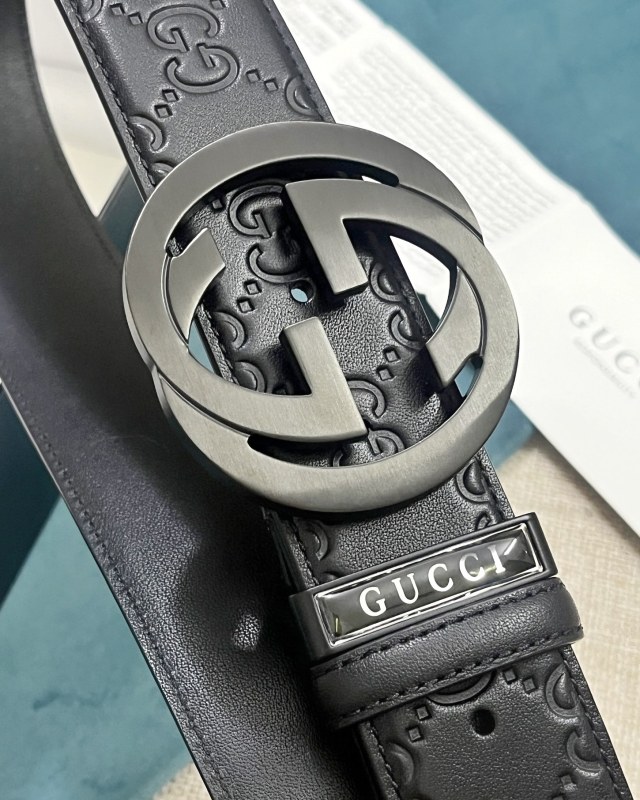 Streetwear Belt Gucci Signature size:3.8 Cm