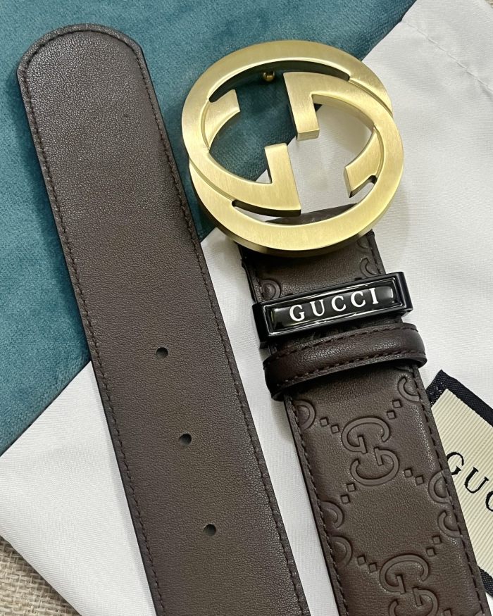 Streetwear Belt Gucci Signature size:3.8 Cm