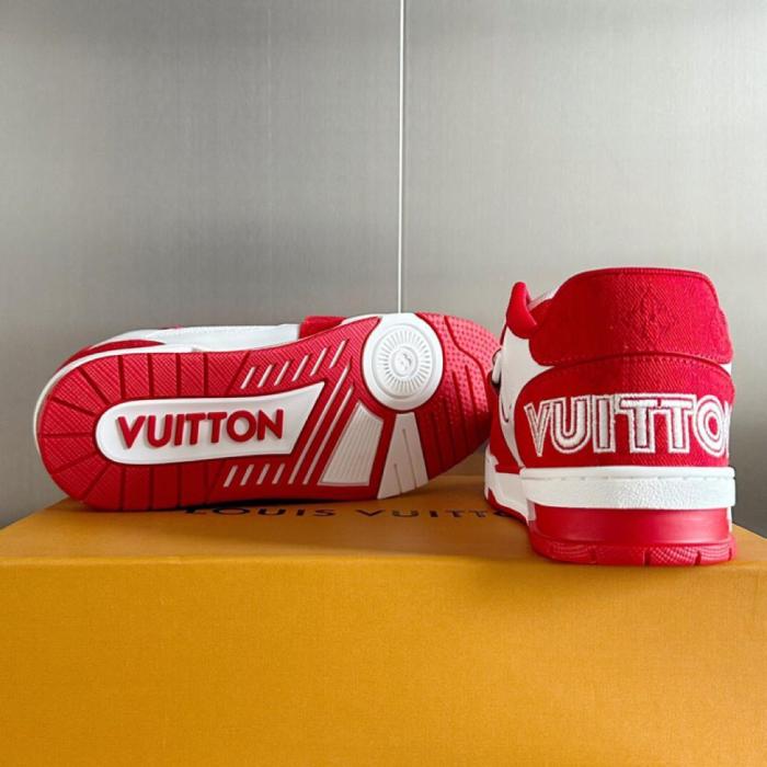 Louis Vuitton Trainer Red Monogram Denim