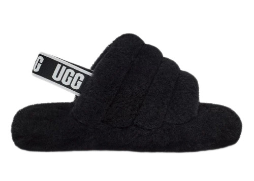 UGG Fluff Yeah Slide Black (Kids)