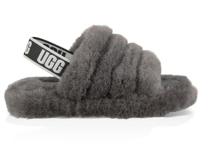 UGG Fluff Yeah Slide Charcoal (Kids)