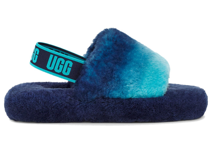 UGG Fluff Yeah Slide Blue Combo Gradient (Kids)