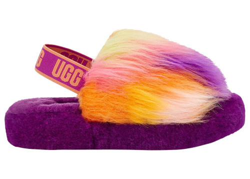 UGG Fluff Yeah Slide Tie Dye Berrylicious (Kids)