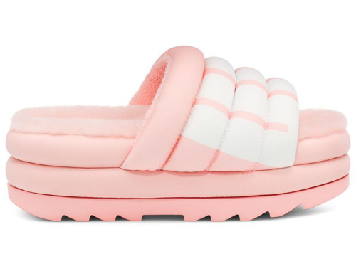 UGG Maxi Slide Logo Pink Scallop (Women's)