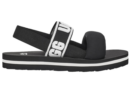 UGG Zuma Sling Slide Black White (Kids)