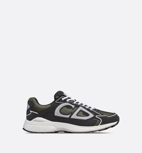 Dior B30 SNEAKER Deep Green Mesh and Black Technical Fabric