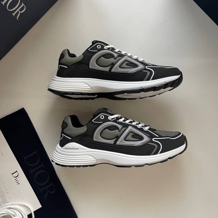 Dior B30 SNEAKER Deep Green Mesh and Black Technical Fabric