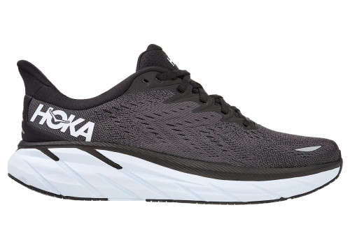 Hoka One One Clifton 8 Black White (Wide)