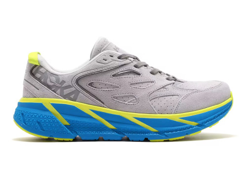Hoka One One Clifton L Suede Lunar Rock Diva Blue