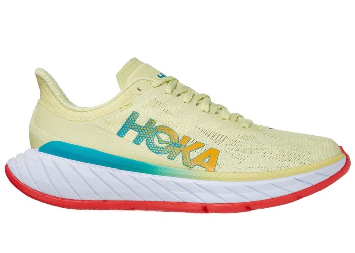 Hoka One One Carbon X 2 Luminary Green Hot Coral