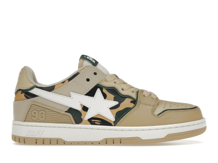 A Bathing Ape Sk8 Sta Beige Yellow Camo