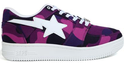 A Bathing Ape Bape Sta Low Color Camo Purple