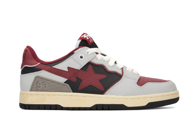 A Bathing Ape Bape SK8 Sta Vintage White Red
