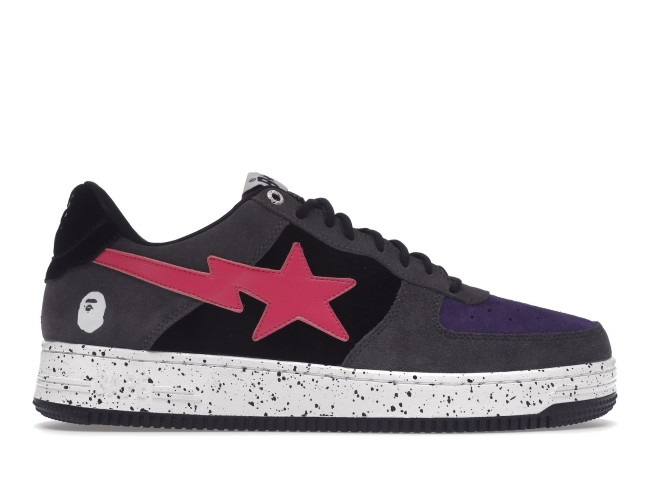 A Bathing Ape Bape Sta Black Grey Pink Suede