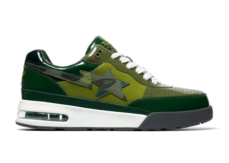 A Bathing Ape Bape Road Sta Patent Leather Green (2022)