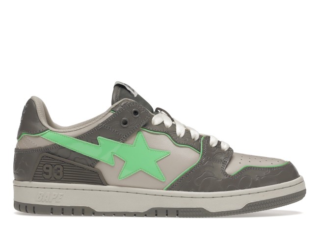 A Bathing Ape Bape SK8 Sta Grey Green