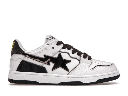 A Bathing Ape Bape SK8 Sta White Silver
