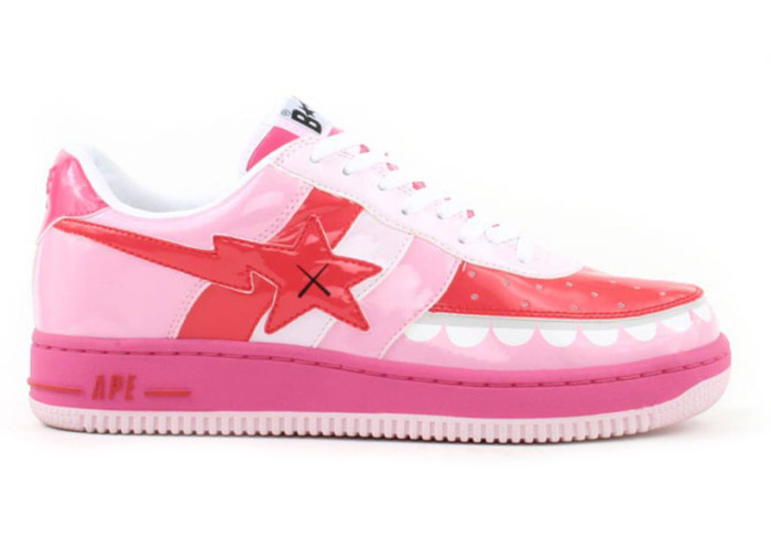 A Bathing Ape Bape Sta KAWS Chompers Pink