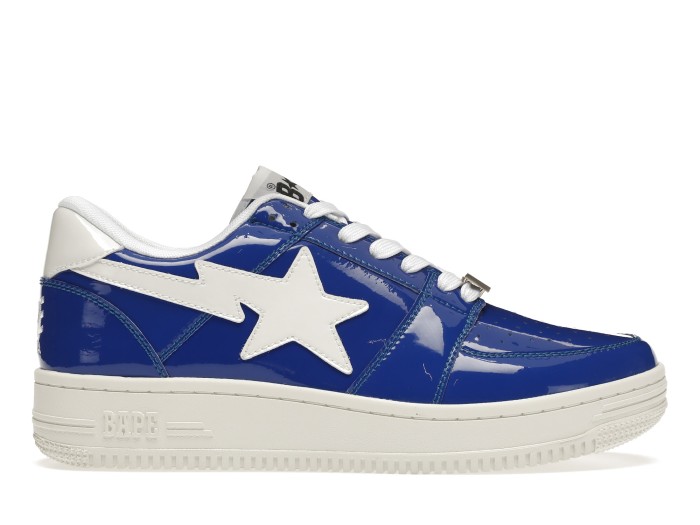 A Bathing Ape Bape Sta Low Patent Blue