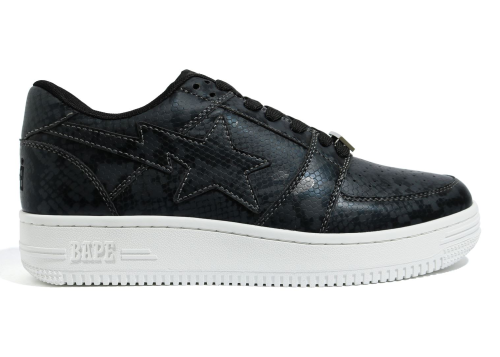 A Bathing Ape Bape Sta Low Snakeskin Black (2020)