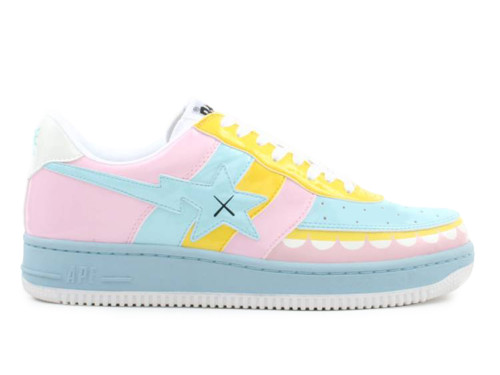 A Bathing Ape Bape Sta Low KAWS Chompers Sax Pink