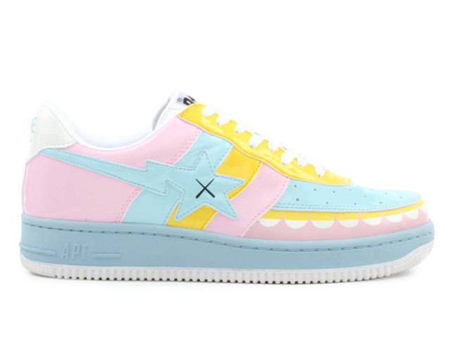 A Bathing Ape Bape Sta Low KAWS Chompers Sax Pink