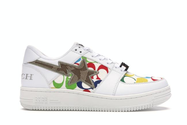 A Bathing Ape Bape Sta Low Coach White