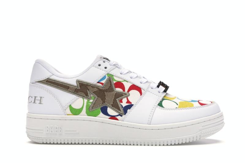 A Bathing Ape Bape Sta Low Coach White