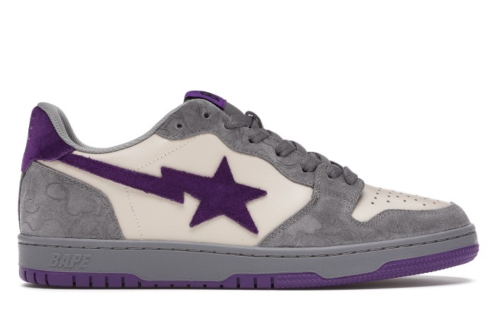 A Bathing Ape Court Sta Mist Grey Royal Purple