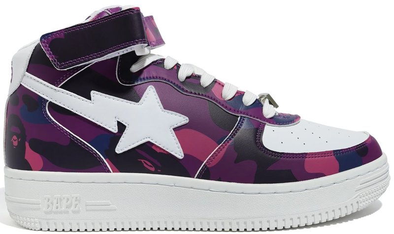 A Bathing Ape Bape Sta Mid Camo Purple