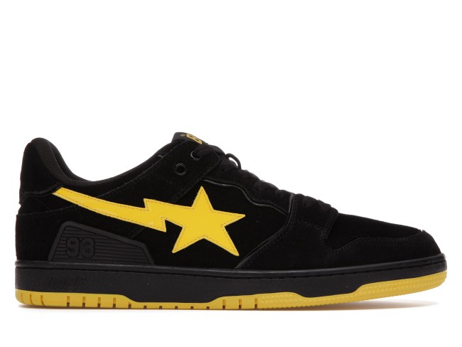A Bathing Ape Sk8 Sta Black Electric Yellow