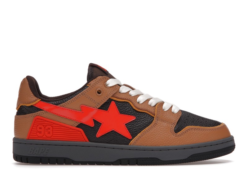 A Bathing Ape Bape SK8 Sta Brown Orange