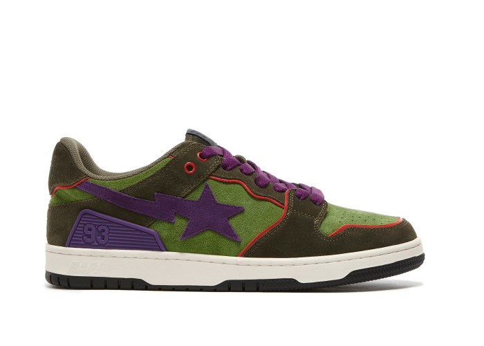 A Bathing Ape Sk8 Sta Dark Purple Green