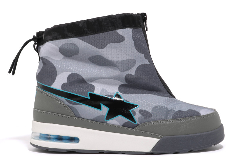 A Bathing Ape Zip Road Sta Honeycomb Camo Grey