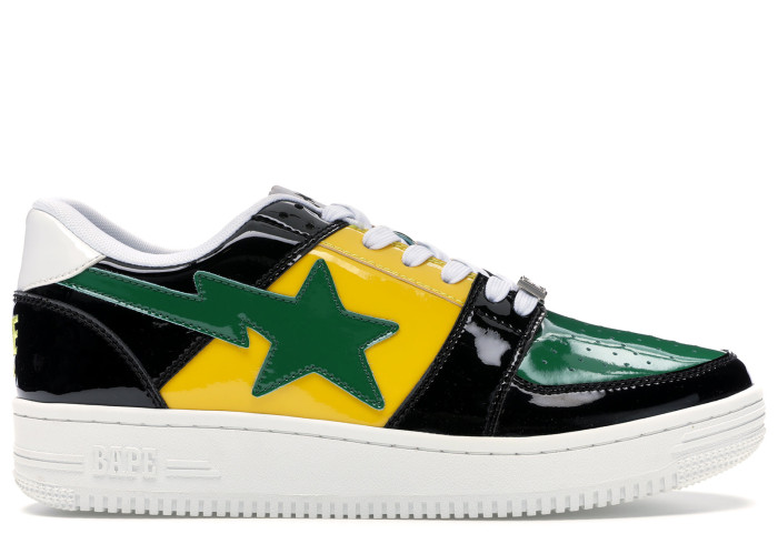 A Bathing Ape Bape Sta Low Color Block Black Yellow Green