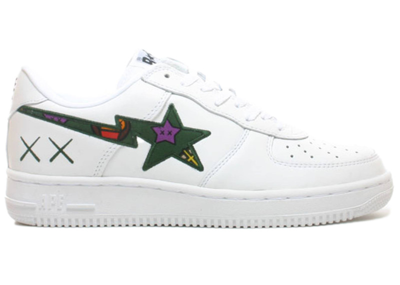 A Bathing Ape Bape Sta Low KAWS White Green