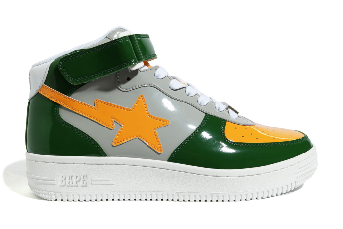 A Bathing Ape Bape Sta Mid Grey Green Orange (2020)