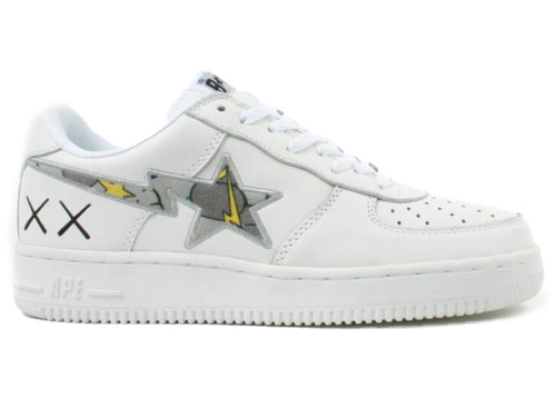 A Bathing Ape Bape Sta Low KAWS White Yellow Grey