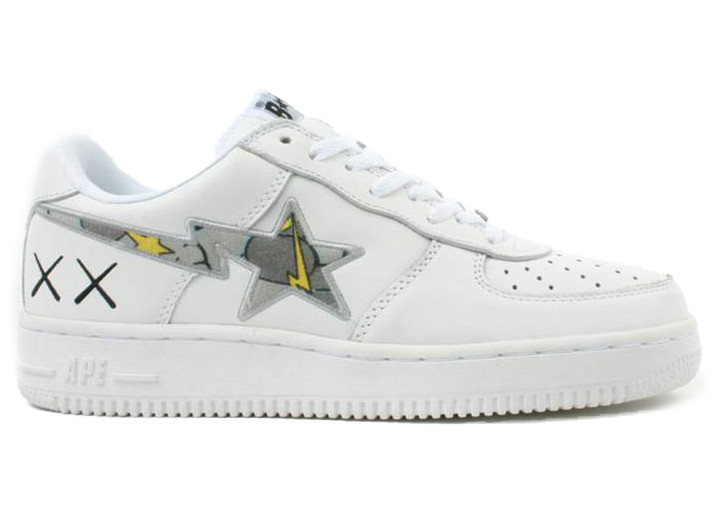 A Bathing Ape Bape Sta Low KAWS White Yellow Grey