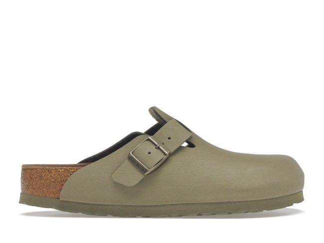 Birkenstock Boston Vegan Birkibuc Khaki