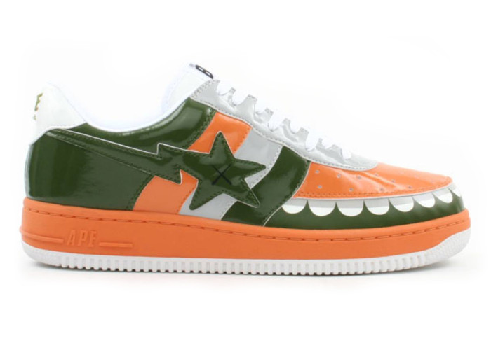 A Bathing Ape Bape Sta Low KAWS Chompers Orange Green
